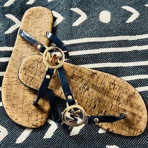 Michael Kors Cork Jelly Flip Flops